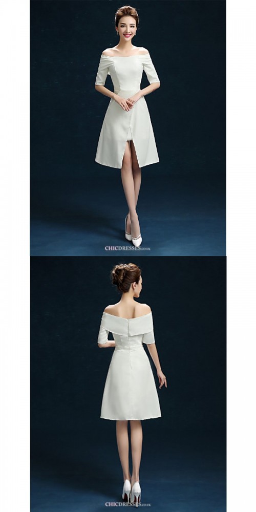 Short/Mini Crepe Bridesmaid Dress - White A-line Off-the-shoulder
https://www.chicdresses.co.uk/cheap-prom-dresses-under-100.html