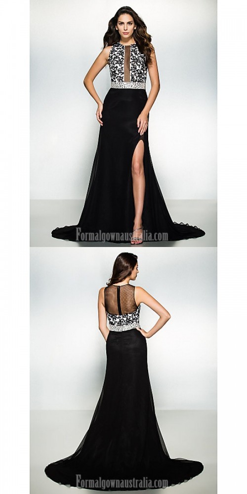 Australia Formal Evening Dress Black A-line Jewel Court Train Chiffon Lace
https://www.formalgownaustralia.com/semi-formal-dresses.html