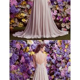 Court-Train-Georgette-Bridesmaid-Dress-A-line-Sexy-One-Shoulder