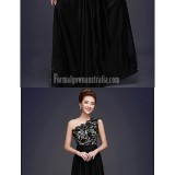 Australia-Formal-Evening-Dress-Black-Plus-Sizes-Dresses-A-line-Sexy-One-Shoulder-Long-Floor-length-Lace-Dress-Stretch-Satin